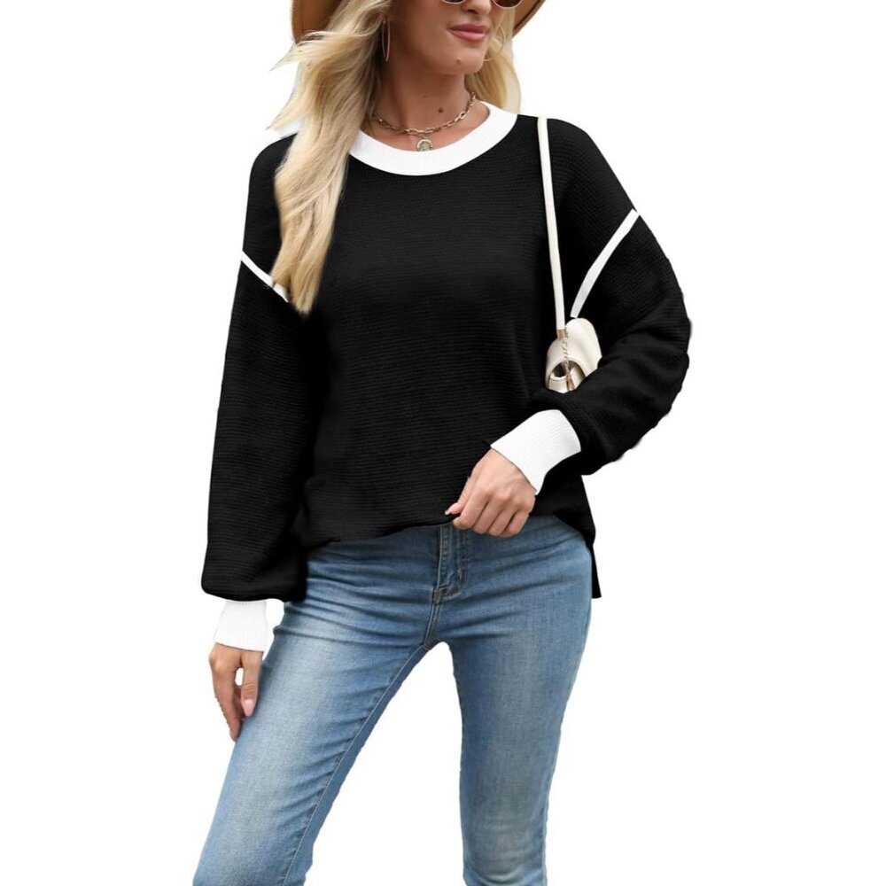 Womens Long Sleeve Sweater Knit Pullover Size X-Large Casual Stylish
